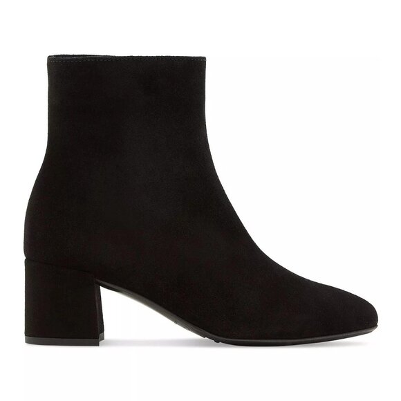 New! LA CANADIENNE Heritage Women's Booties Black Suede 7 DD483